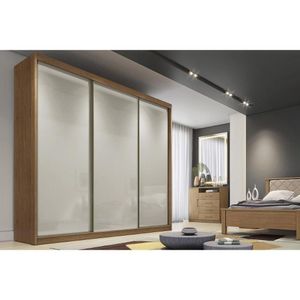 Guarda Roupas 3 Portas De Correr De E 4 Gavetas Arezzo-medelim Cumaru-fendi - Novo Horizonte