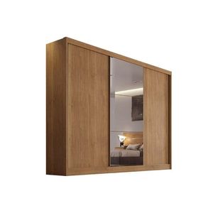 Guarda Roupa Solteiro 3 Portas (1 C- Espelho) E 4 Gavetas Toulon-sonetto Plus Cumaru - Novo Horizonte