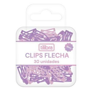 Clips Flecha Rosa E Lilás Tilibra - 30und
