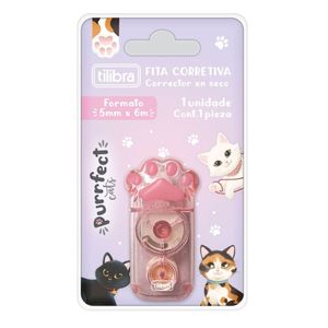 Fita Corretiva Purrfect Cats Tilibra - 6mx5mm