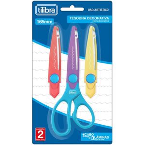 Tesoura Decorativa 165mm Tilibra - C- 3 Laminas Substituíveis