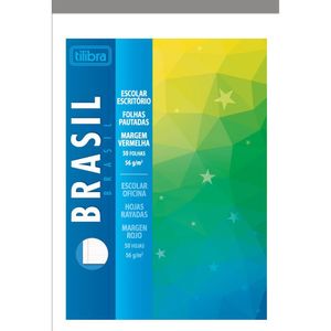 Bloco Folhas Pautadas C- Margem Vermelha Tilibra - 50 Folhas
