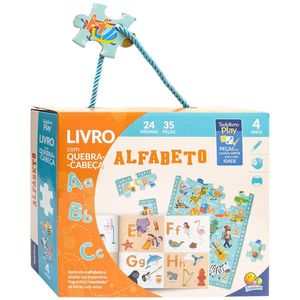Livro Com Quebra-cabeça Educativo Todo Livro Alfabeto 4 Anos