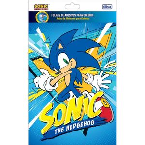 Folhas De Adesivos Para Colorir Sonic Tilibra