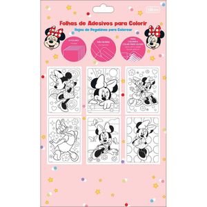Folhas De Adesivos Para Colorir Minnie Tilibra