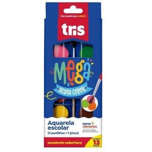 Aquarela Acqua Color Tris - 12 Cores + 1 Pincel
