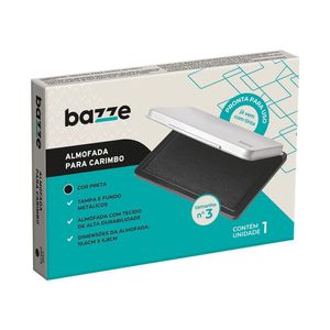 Almofada Pra Carimbo Bazze - Nr3 Preto