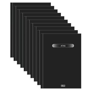 Livro Ata Sem Margem Capa Dura Tilibra - 50 Folhas C- 10 Unidades