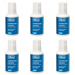 Kit Corretivo Liquido Tilibra - 18ml C- 6 Unidades