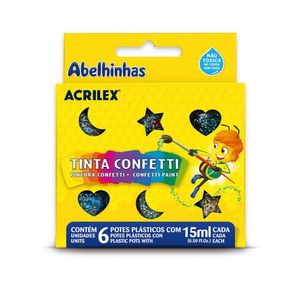 Tinta Guache Confetti Acrilex - 6un C-15ml