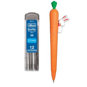 Kit Lapiseira Cenoura Tilibra - 0.7mm C- Grafite 2b