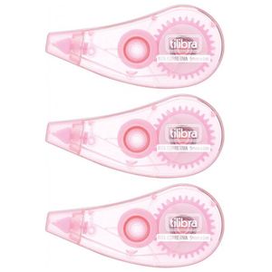 Kit Fita Corretiva Rosa Tilibra - 6mx5mm C- 3 Unidades