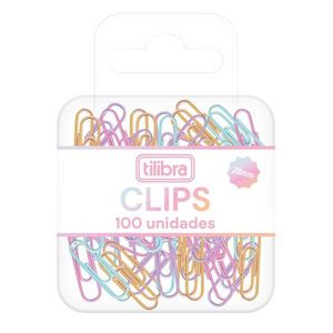 Clips Coloridos Pastel Tilibra - 28mm 100und