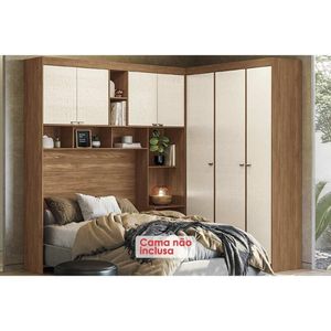 Guarda Roupa Casal 7 Portas E 4 Gavetas Lugano Jatoba-areia - Santos Andirá