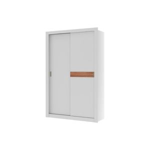 Guarda Roupa Solteiro 2 Portas De Correr E 2 Gavetas Vivacce 835 Flex Branco Ou Branco C- Freijo - Carraro