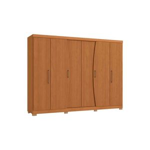 Guarda Roupa 6 Portas E 3 Gavetas C- Pés Cbpm556 Canela - Kappesberg