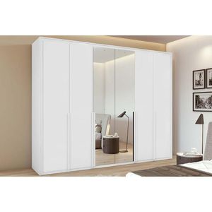 Guarda Roupa 6 Portas (1 C- Espelho) E 6 Gavetas Imperatore Branco - Lopas