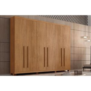 Guarda Roupa 6 Portas E 6 Gavetas C- Pés Pernambuco Naturale - Rufato