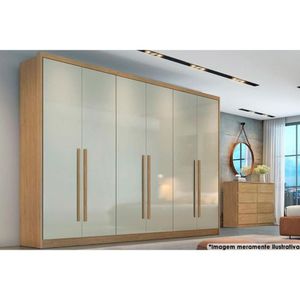 Guarda Roupa 6 Portas E 8 Gavetas Robust-livorno Cumaru-fendi - Novo Horizonte