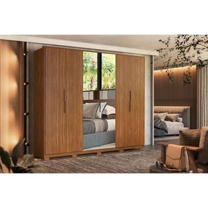Guarda Roupa 6 Portas (2 C- Espelho) E 6 Gavetas C- Pés Atrice Amêndola Touch - Demóbile