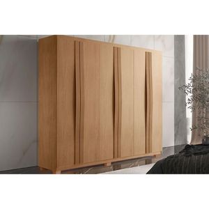 Guarda Roupa 6 Portas E 2 Gavetas C- Pés Grécia Naturale - Rufato