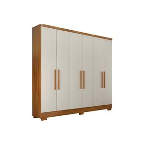 Guarda Roupa Casal 6 Portas E 4 Gavetas C- Pés Milly-veneza Cumaru-fendi - Novo Horizonte