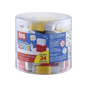 Pote Borracha Branca Tris - School C- 24 Unidades