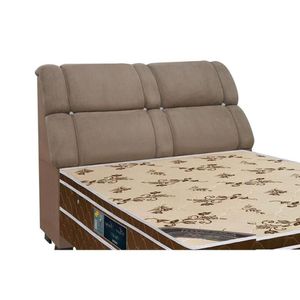 Painel De Cama Box Estofada Queen Imperador Suede Bege - Simbal