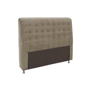 Painel De Cama Box Estofada King Dama Plus Suede Marrom Taupe - Simbal