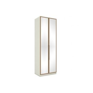 Módulo De Quarto Casal Guarda Roupa Mc04 Seletto C- 2 Portas C- Espelho E 3 Gavetas Areia-jequitibá - Henn
