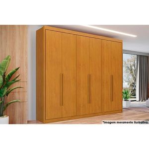 Guarda Roupa 6 Portas E 8 Gavetas Bérgamo Cinamomo - Conquista