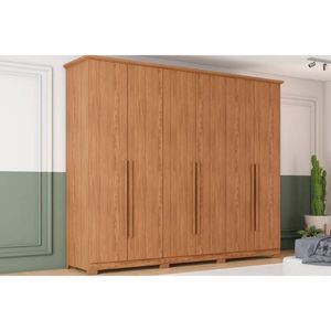 Guarda Roupa 6 Portas E 6 Gavetas C- Pés Leblon Nature - Henn