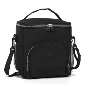 Bolsa Térmica De Mão Quadrado Com Alça Ajustavel Marmita Lancheira Trabalho Impermeável Preto