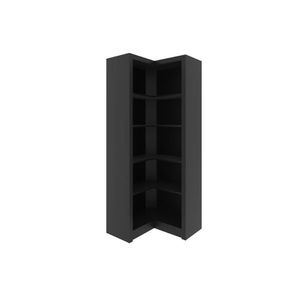 Guarda Roupa Closet De Quarto Me4132 De Canto C- 4 Prateleiras Preto - Tecno Mobili
