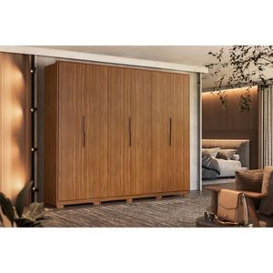 Guarda Roupa 6 Portas E 6 Gavetas C- Pés Atrice Amêndola Touch - Demóbile