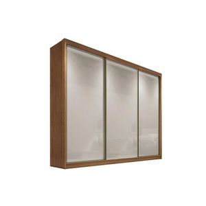 Guarda Roupas 3 Portas De Correr E 8 Gavetas Diamond-londres Plus Cumaru-fendi - Novo Horizonte