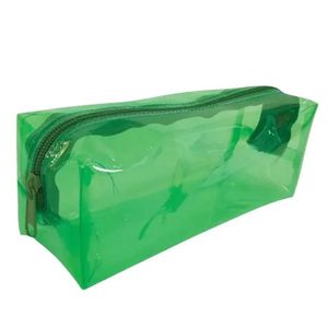 Estojo Retangular Transparente Kit Big Verde