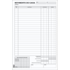 Talão Movimento De Caixa Pequeno 1-18 Tilibra - 100 Folhas