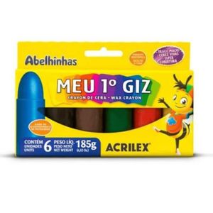 Meu Primeiro Giz Acrilex - 6 Cores