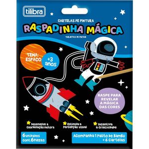 Kit Raspadinha Magica Unicórnio E Espaço Tilibra - C- 24 Cartelas