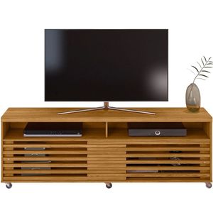 Rack Bancada Foz 2 Portas Rodízios Tv Até 75 Polegadas Cumaru