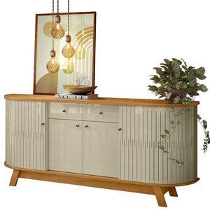 Buffet Aparador 4 Portas E 2 Gavetas 100% Mdp Mônica Cumaru/opala