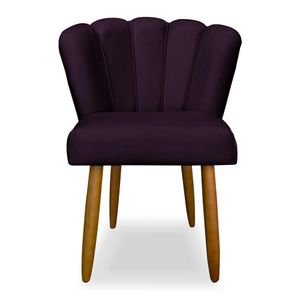 Cadeira De Jantar Flor Confortável Reforçada Balaqui Decor Roxo