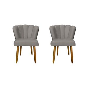 Kit 2 Cadeiras De Jantar Reforçada Flor Confortável Balaqui Decor Capuccino