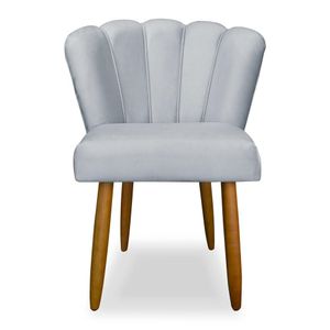 Cadeira De Jantar Flor Confortável Reforçada Balaqui Decor Cinza