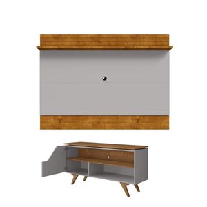 Jogo Painel e Rack Toussaint Naturalle Off White