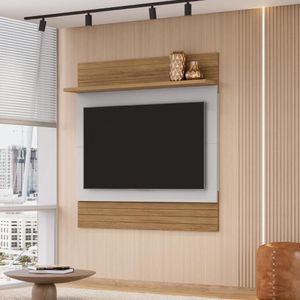 Jogo Painel e Rack Alexandria Cinamomo Off White