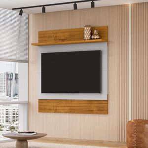 Jogo Painel e Rack Alexandria Naturalle Off White