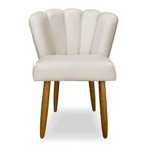 Cadeira De Jantar Flor Confortável Reforçada Balaqui Decor Bege