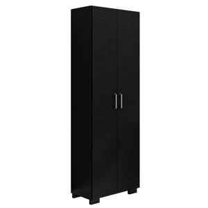 Livreiro 5 Prateleiras C- Portas Grandes Office Preto